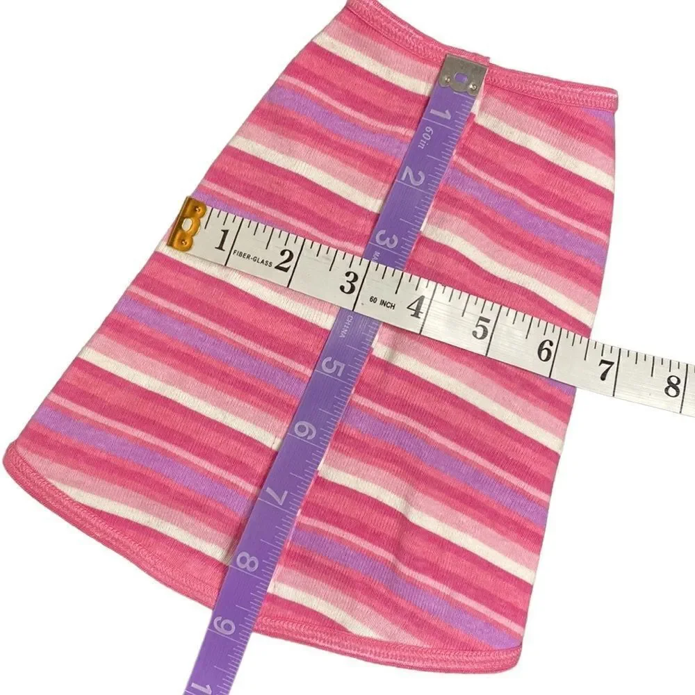 Pink Striped Knit Dog Shirt